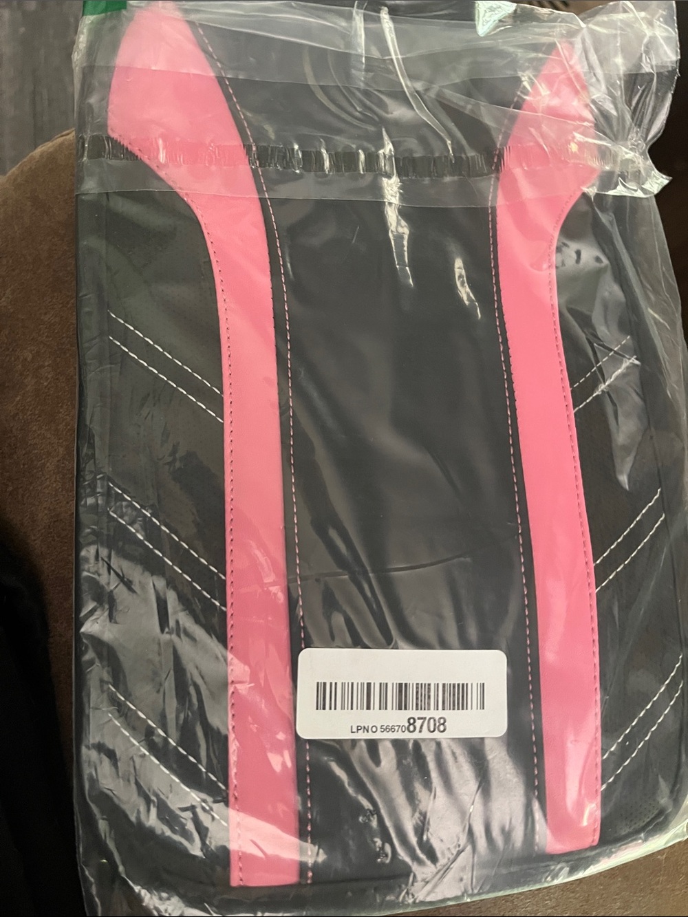 Black and Pink Padded Console Cover